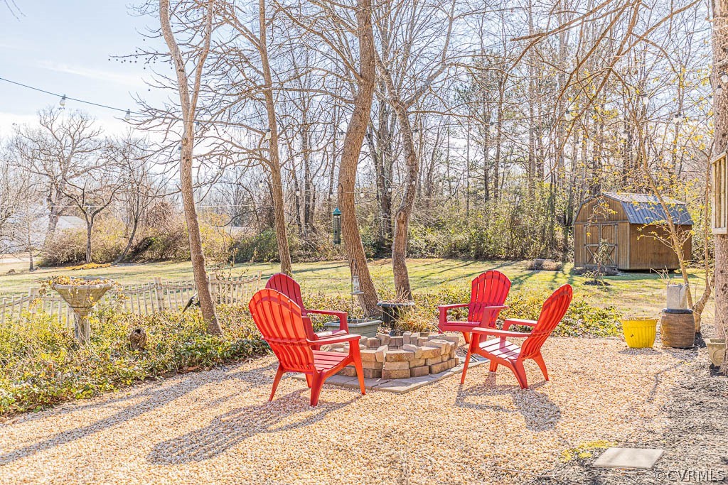3941 Maidens Road Powhatan, VA 23139 - Photo 41 of 44 Outdoor entertaining area with firepit