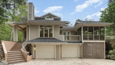 a front view of a house with balcony