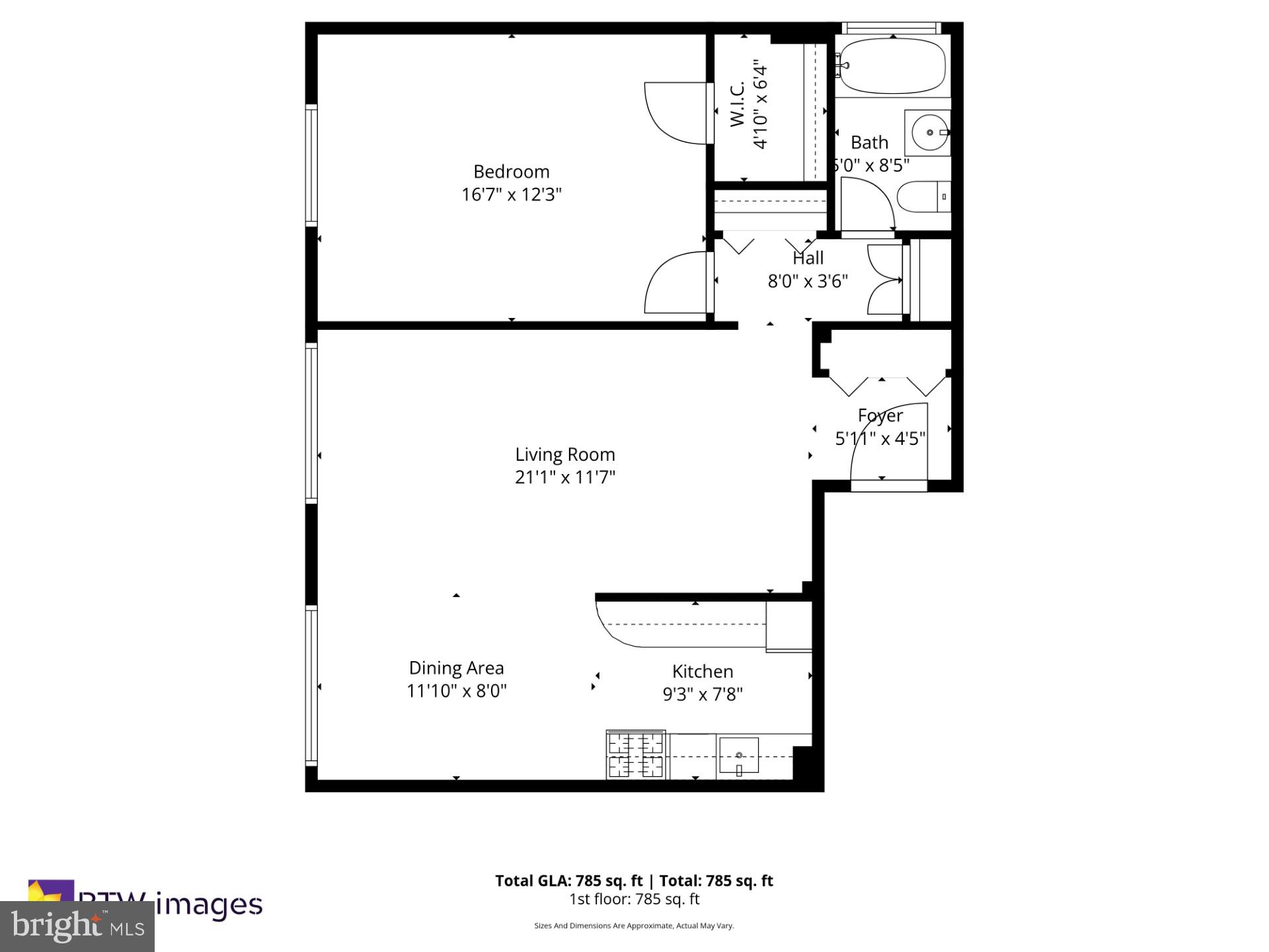 1300 South Arlington Ridge Road, Unit 718 Arlington, VA 22202 - Photo 41 of 41 #718 FLOOR PLAN