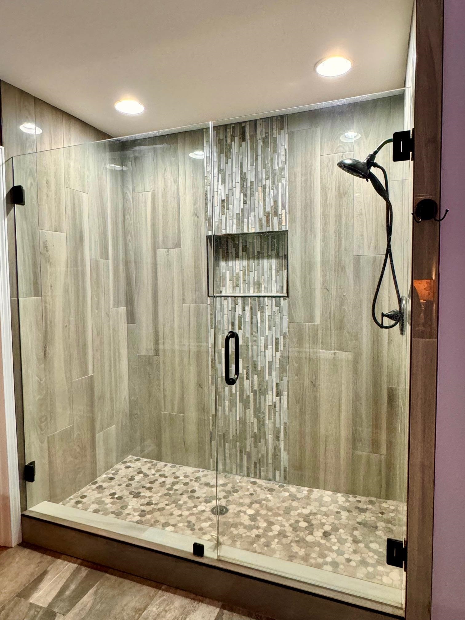 641 Hermitage Trail Collierville, TN 38017 - Photo 19 of 24 Full bathroom with a stall shower, light wood-type flooring, and recessed lighting