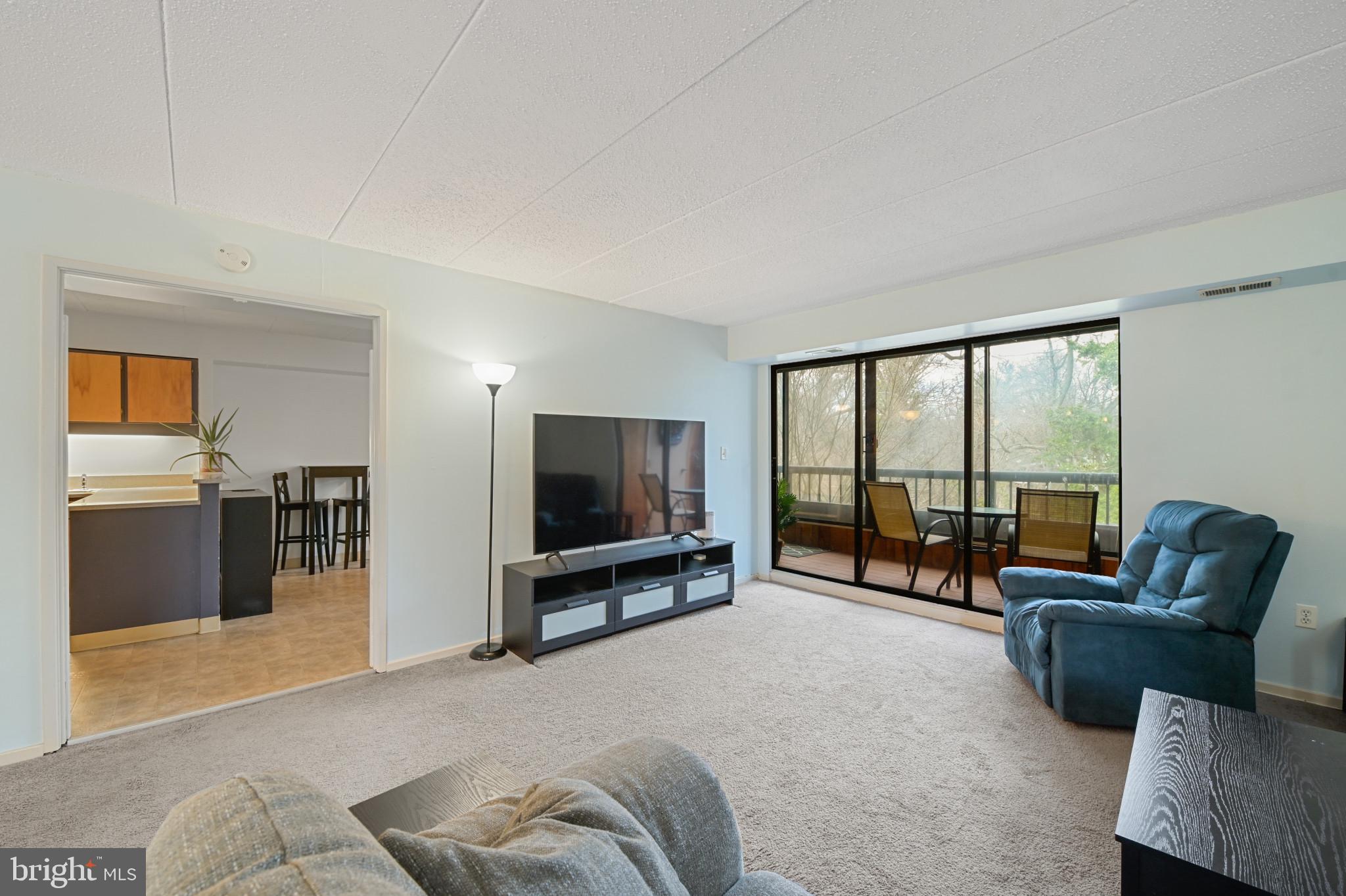 5669 Harpers Farm Road, Unit D Columbia, MD 21044 - Photo 8 of 31 Living Room with Balcony Access