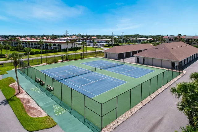 a view of a terrace with chairs