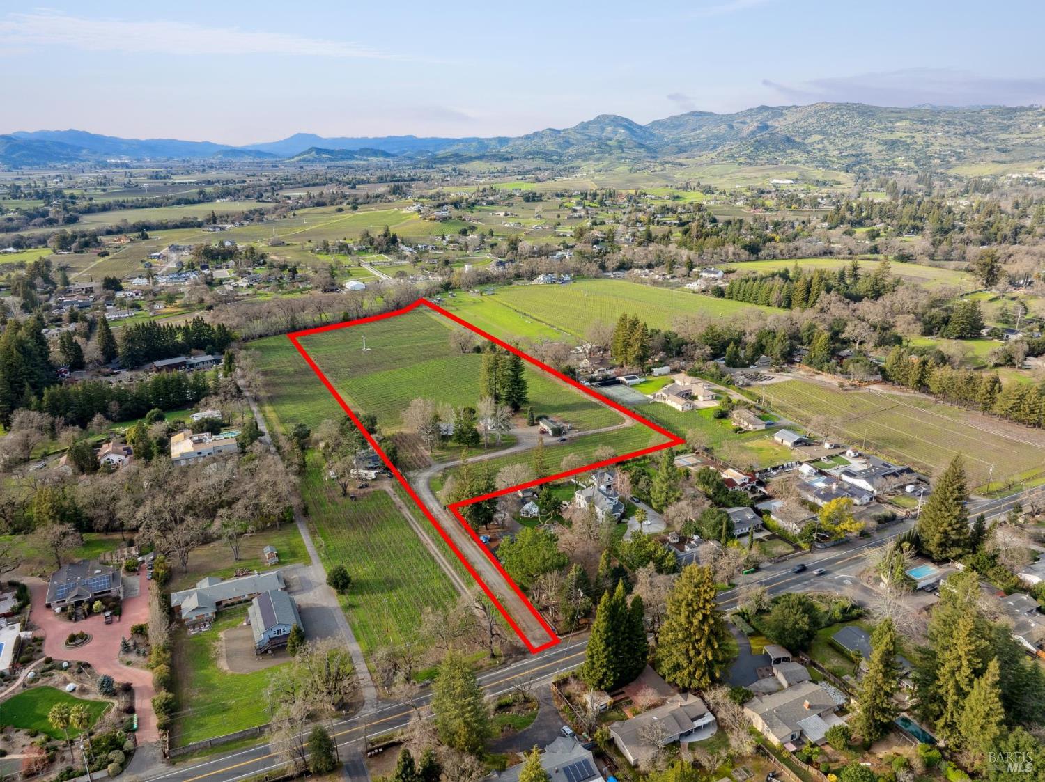 1180 Monticello Road Napa, CA 94558 - Photo 5 of 68 Digitally altered lot lines, which may not be exact.