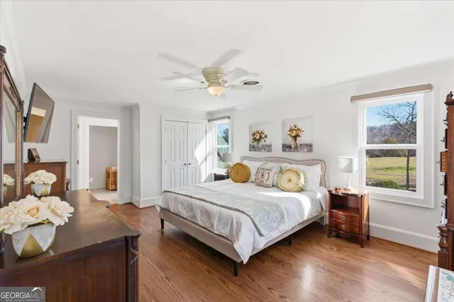 a view of yard with mountain