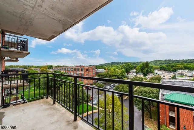 a view of a city from a balcony
