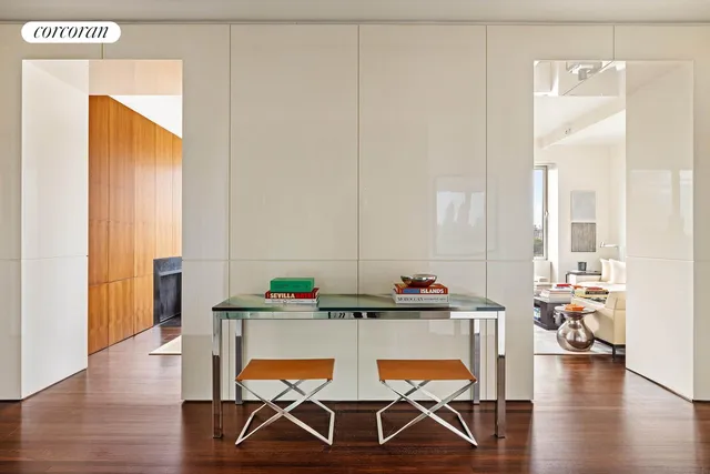 a room with furniture and a wooden floor