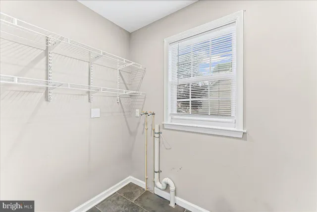 a bathroom with a window