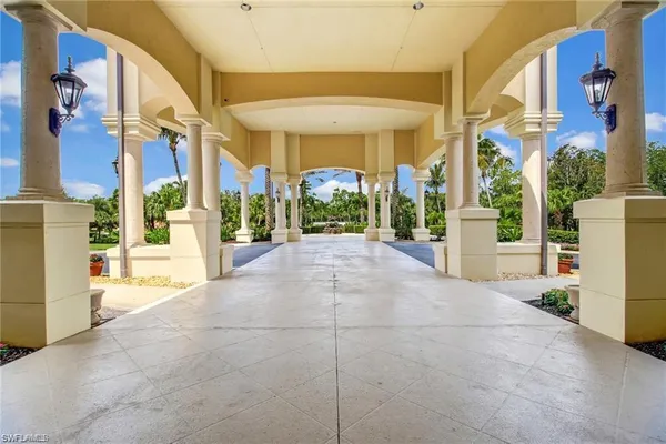 a view of a building with a porch