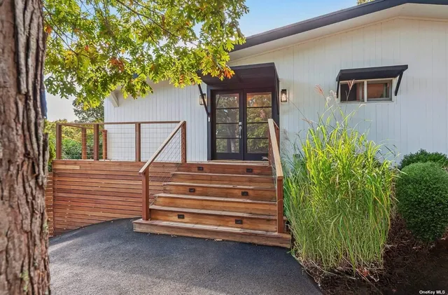 a view of outdoor space and deck