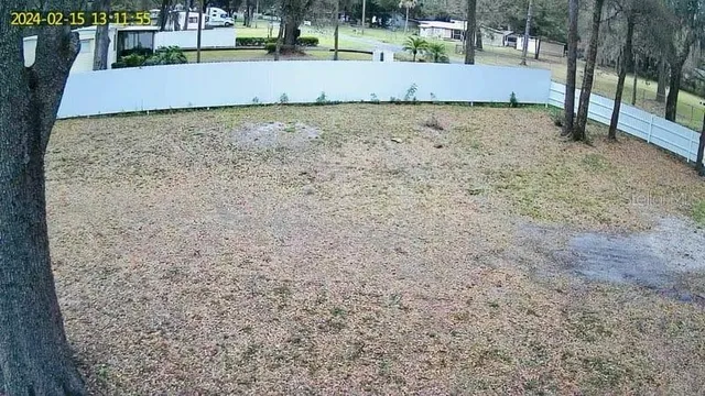 a view of a backyard