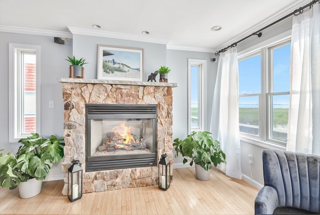 175 Rice Avenue Revere, MA 02151 - Photo 14 of 30 a living room with furniture and a fireplace