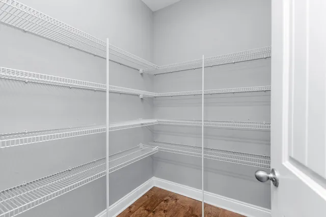 a view of a room with rack on the wall