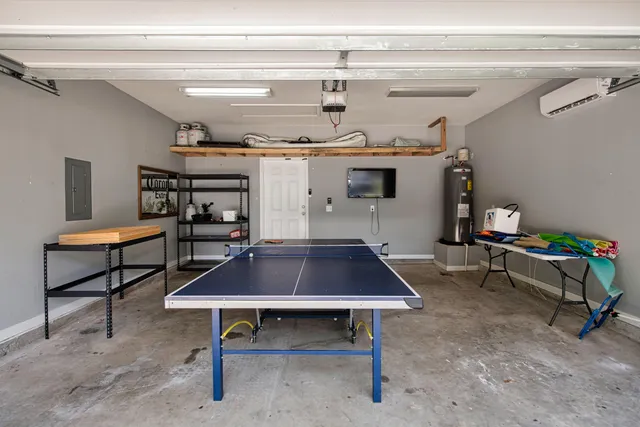 a room with furniture