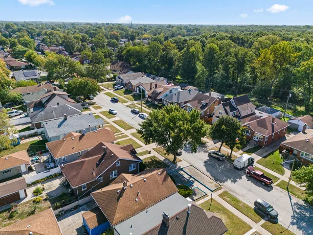 an aerial view of a city