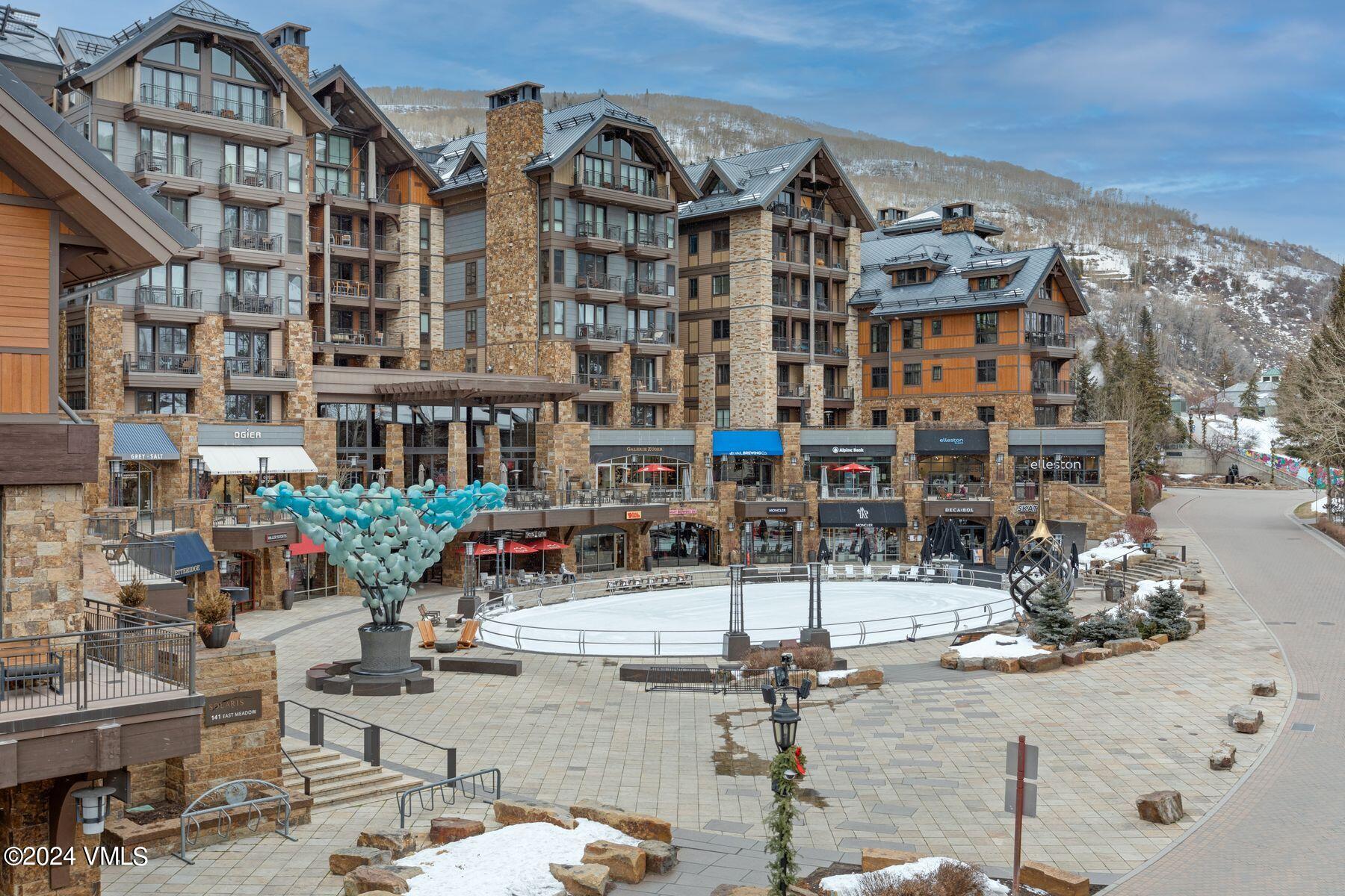 1 Willow Bridge Road, Unit 22D Vail, CO 81657 - Photo 34 of 39 a front view of building with an outdoor space