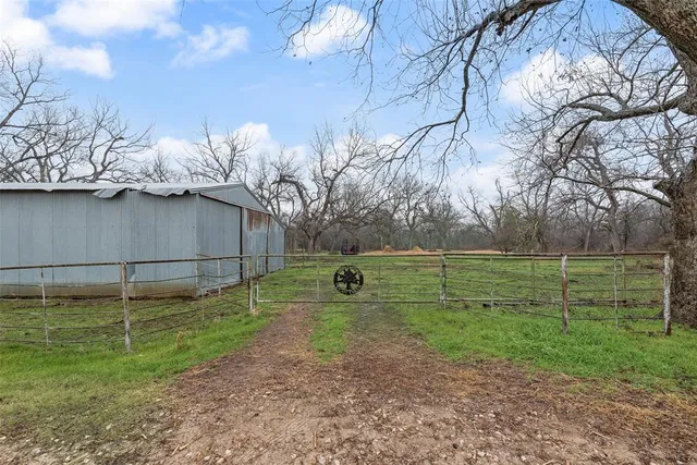 a view of a backyard