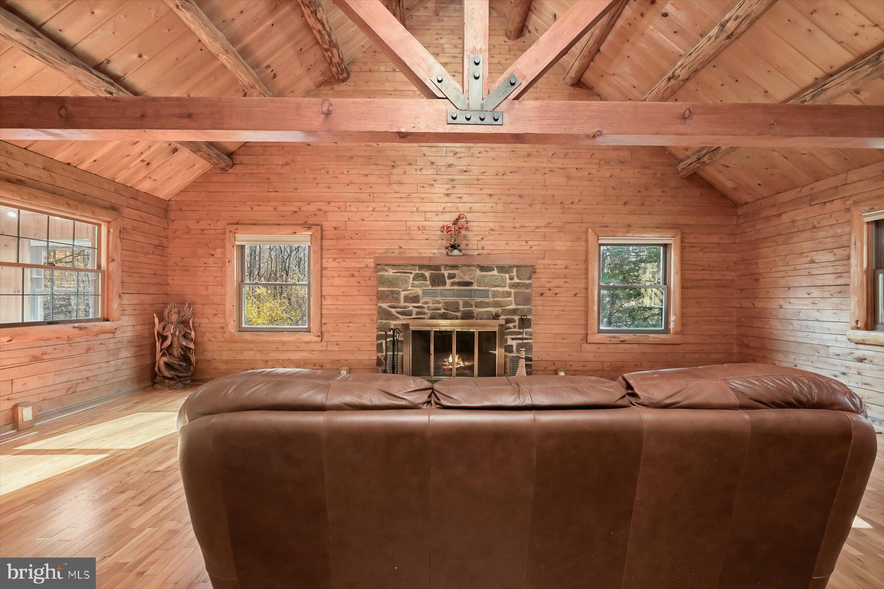 7605 Stewart Hill Road Adamstown, MD 21710 - Photo 92 of 139 Incredible stone wood burning fireplace