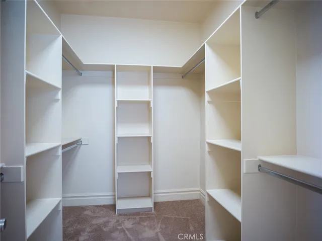 an empty room with closet