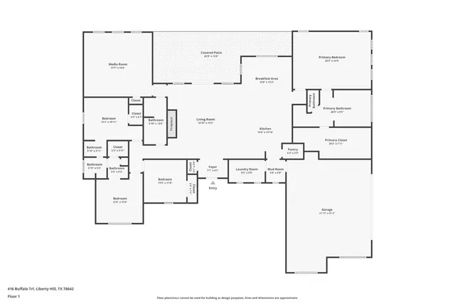 $695,000 | 416 Buffalo Trail, Liberty Hill, TX 78642