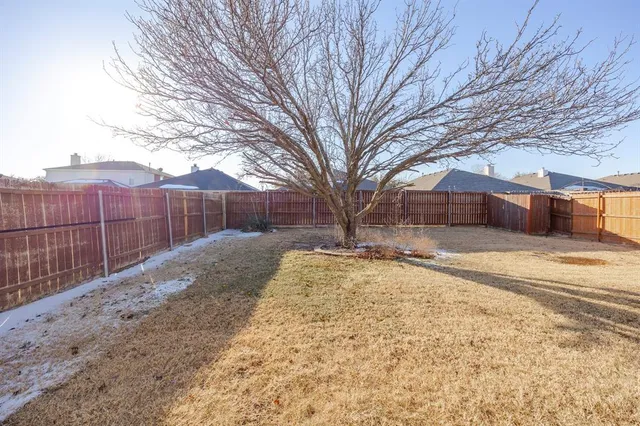 a view of a yard with a snow on the road