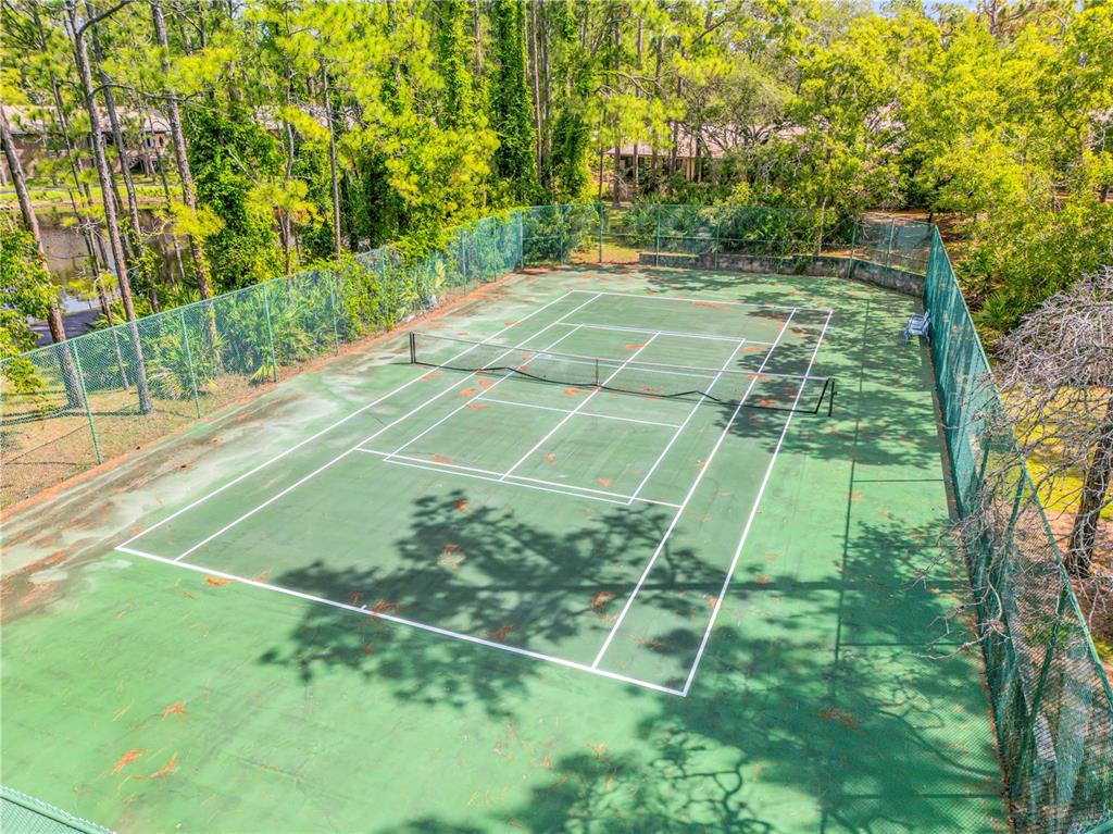 47 Crooked Pine Road Port Orange, FL 32128 - Photo 40 of 41 a view of a tennis ground with large trees