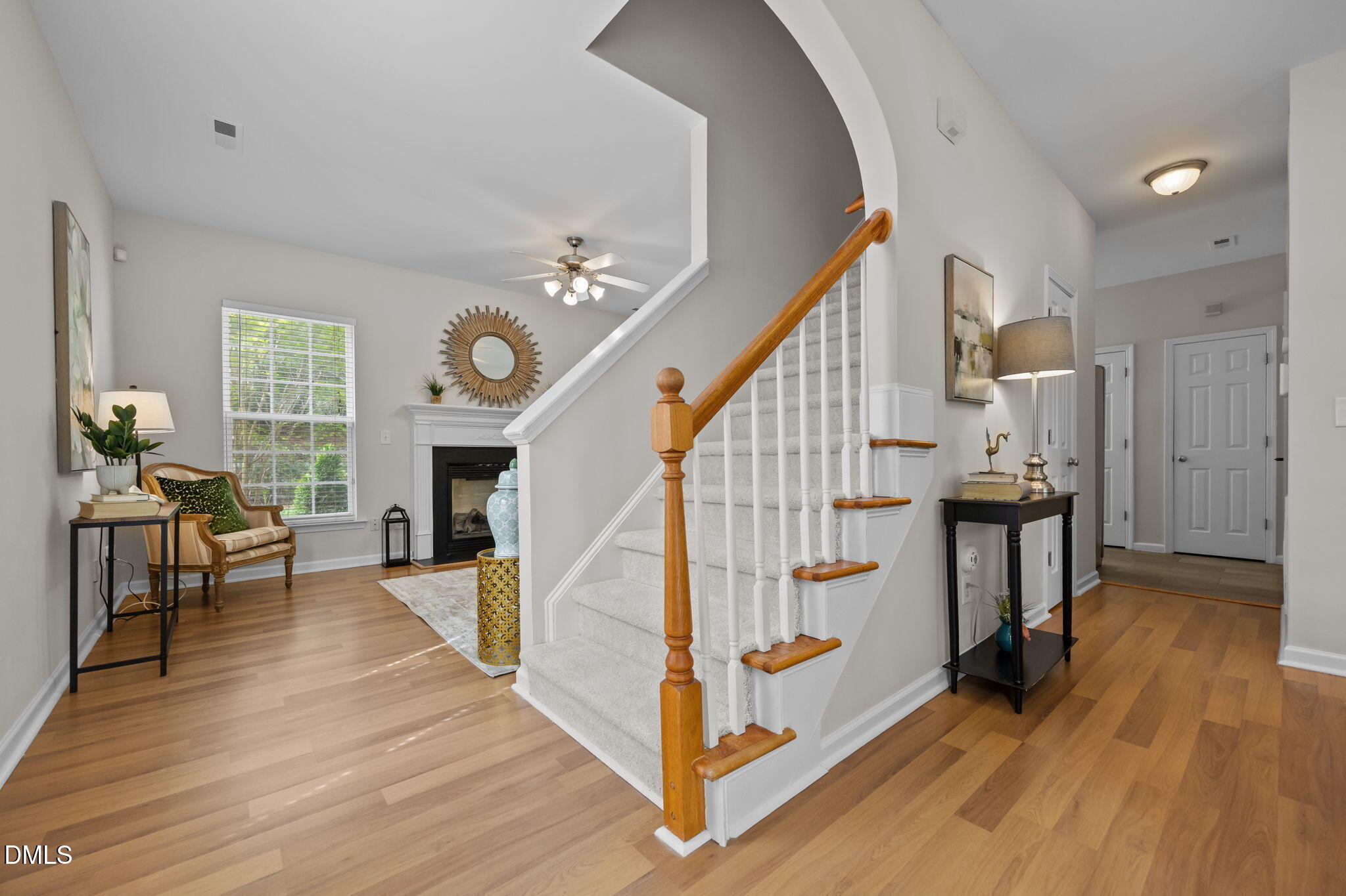 1003 Red Hat Lane Durham, NC 27713 - Photo 19 of 60 a view of entryway livingroom and hall with wooden floor