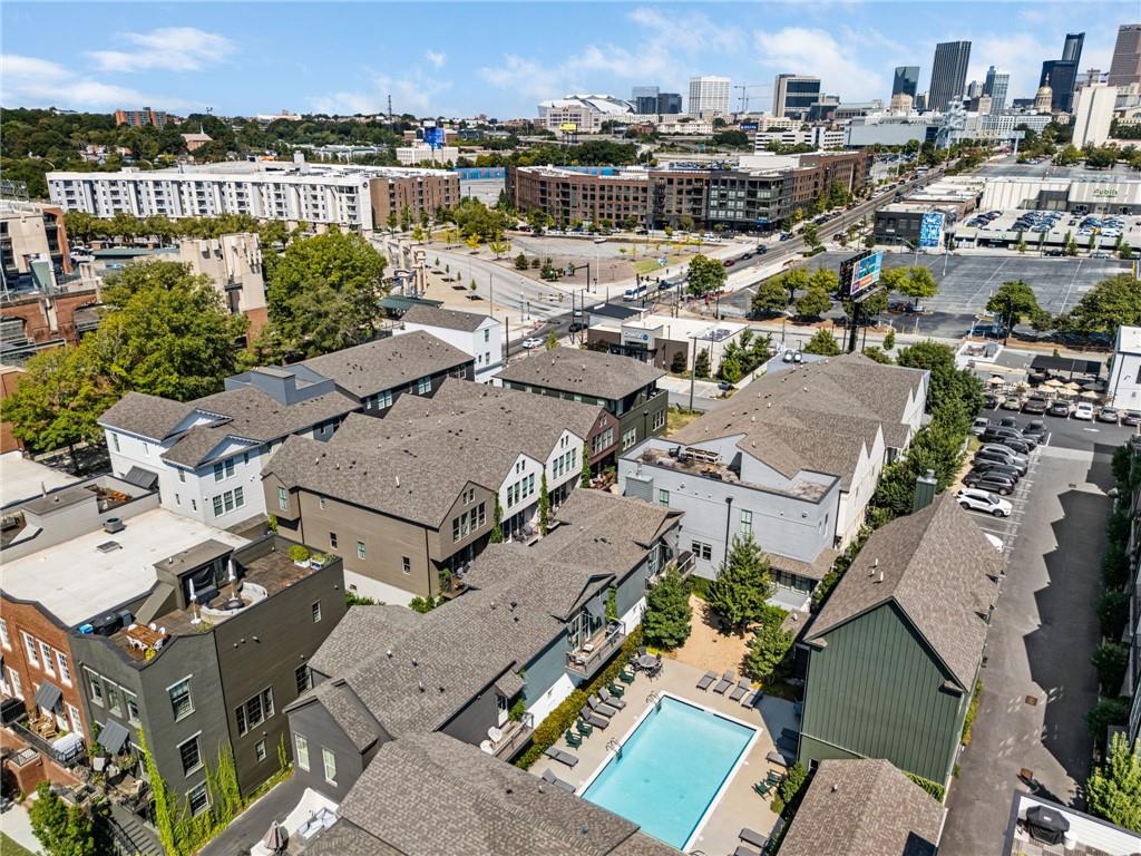 699 Eustace Street Southeast Atlanta, GA 30315 - Photo 45 of 54 an aerial view of a city with lots of residential buildings
