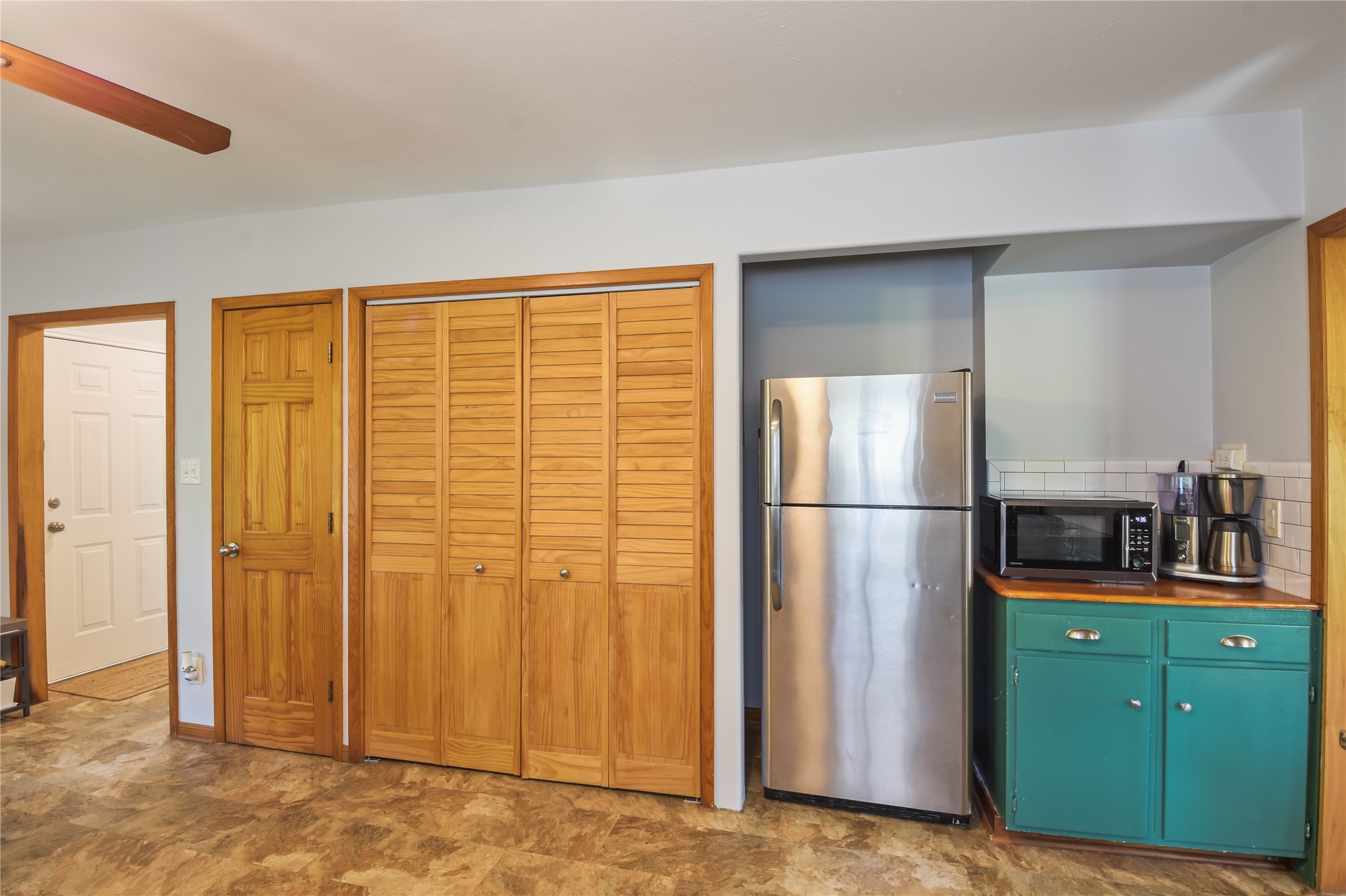 528 Old McDade Road Elgin, TX 78621 - Photo 14 of 40 Large pantry closet, stainless steel fridge and additional counter space