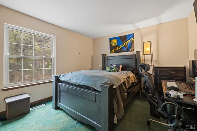 a work place with table and chairs