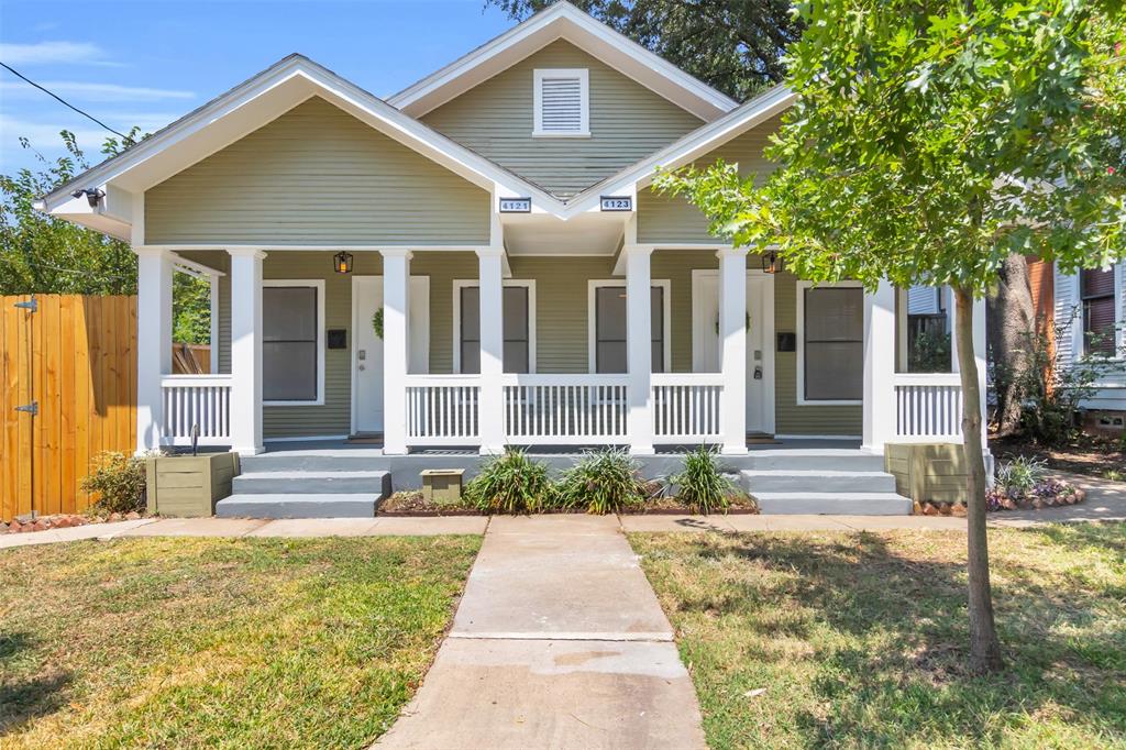 4121 Junius Street, Unit 4123 Dallas, TX 75246 - Photo 2 of 23 a front view of a house with a yard