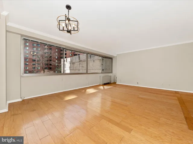 an empty room with a window