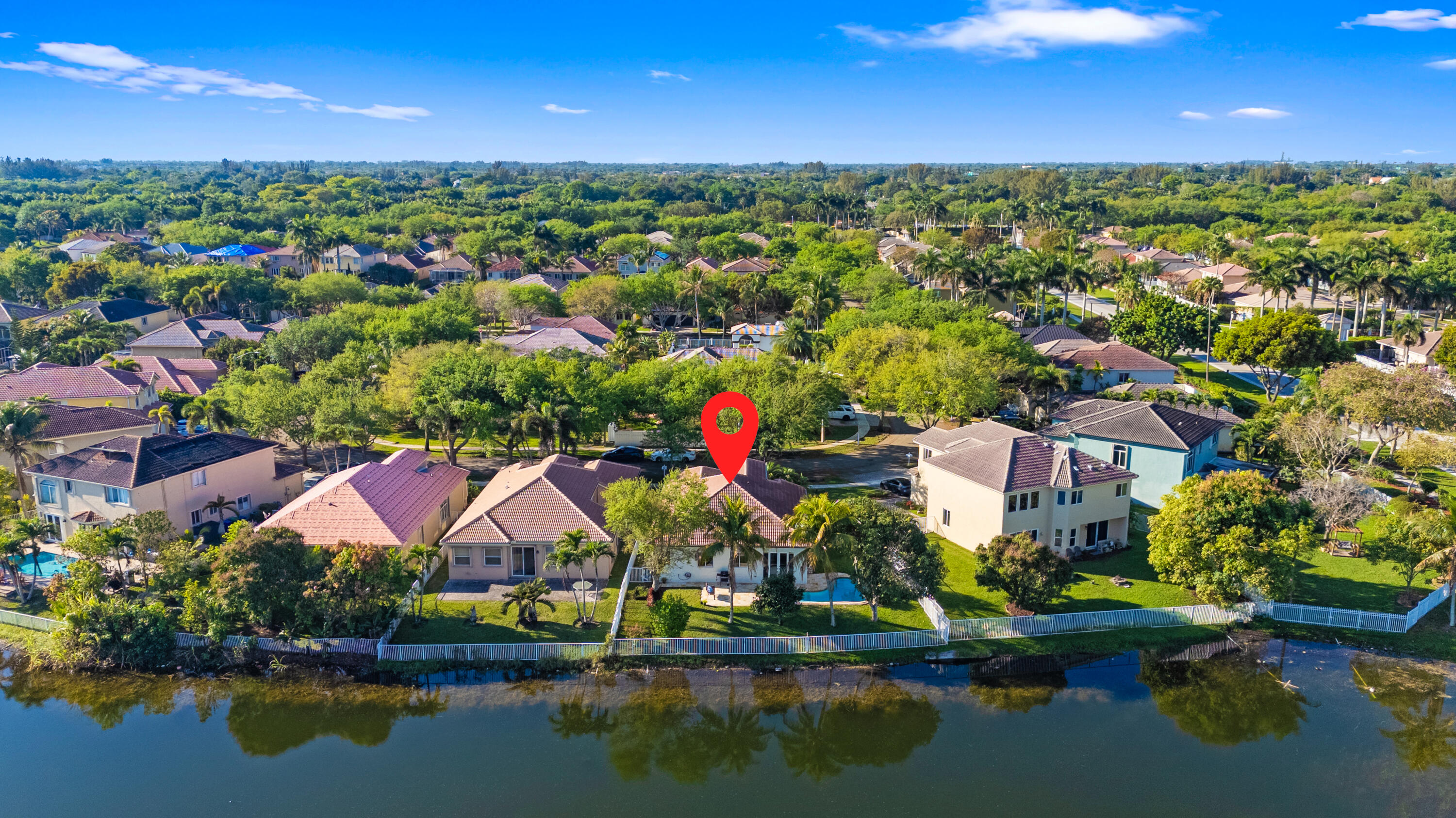 13461 Southwest 29th Street Miramar, FL 33027 - Photo 42 of 54 a view of residential houses with outdoor space and lake view