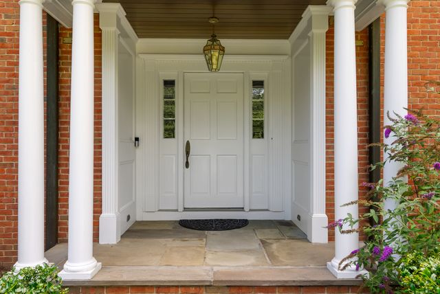 a view of a entryway door of the house