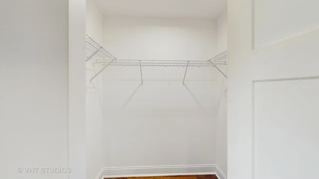 a view of small space with racks on the wall