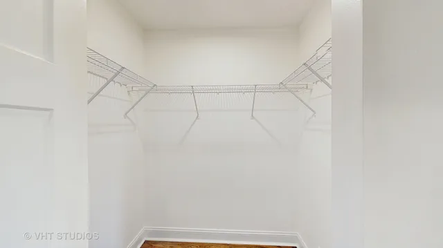 a view of small space with racks on the wall