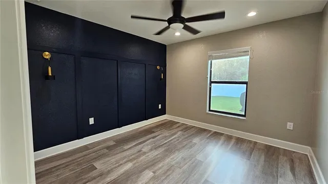 wooden floor and windows in a room