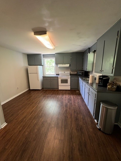 4550 Kedron Road Spring Hill, TN 37174 - Photo 17 of 21 a kitchen with granite countertop a stove top oven a sink dishwasher and wooden floor