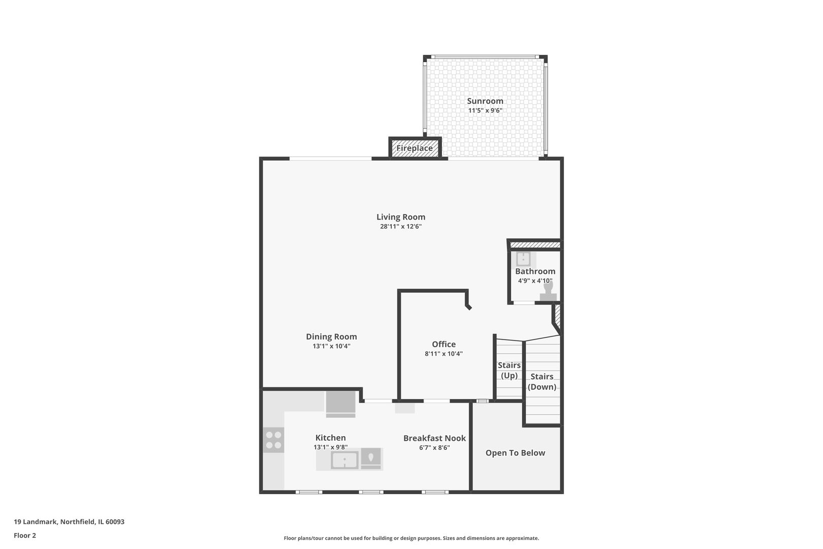19 Landmark Street, Unit 19 Northfield, IL 60093 - Photo 48 of 50 a picture of a floor plan