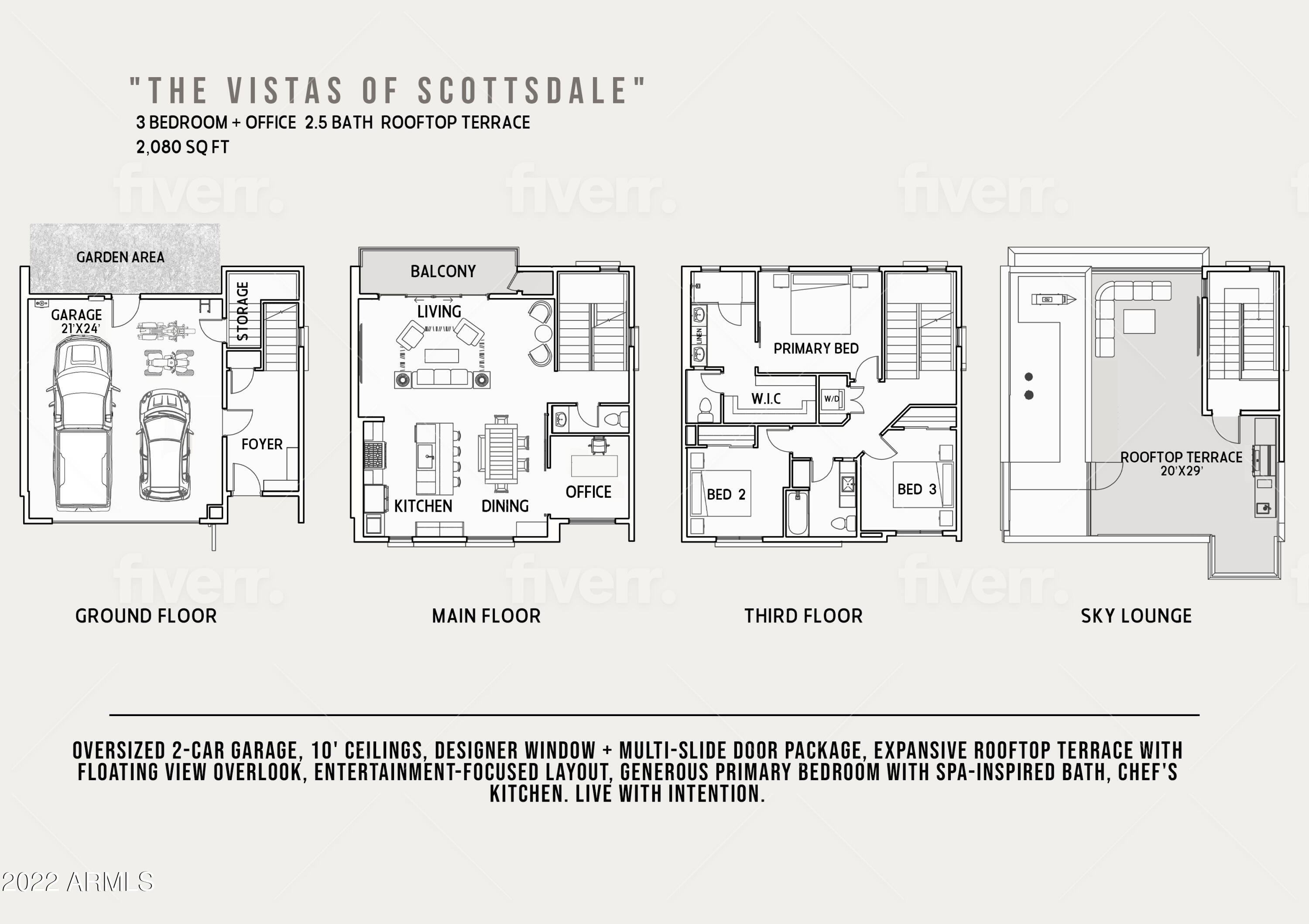 1501 North Miller Road, Unit 1016 Scottsdale, AZ 85257 - Photo 12 of 12 Floor Plan