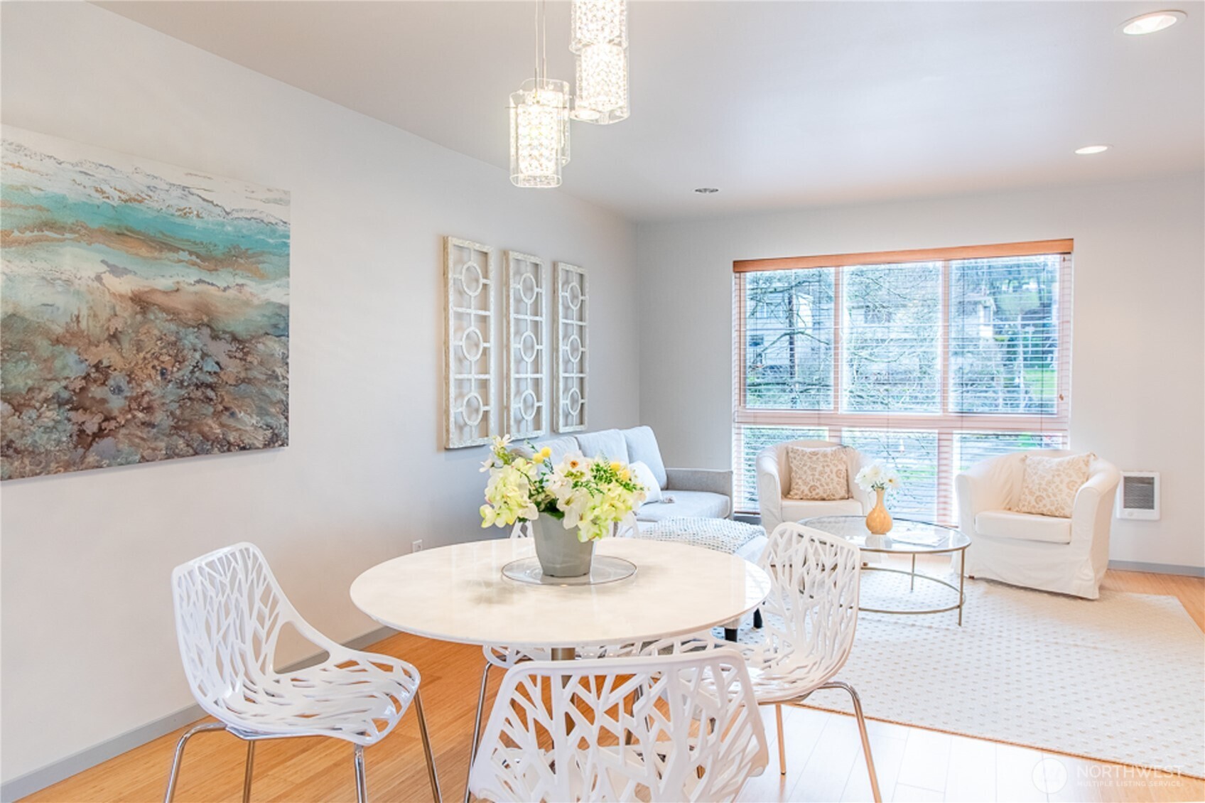 1465 South Columbian Way Seattle, WA 98144 - Photo 13 of 35 a view of a dining room with furniture large windows and wooden floor