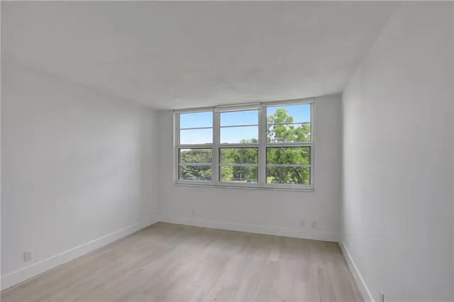 an empty room with a window