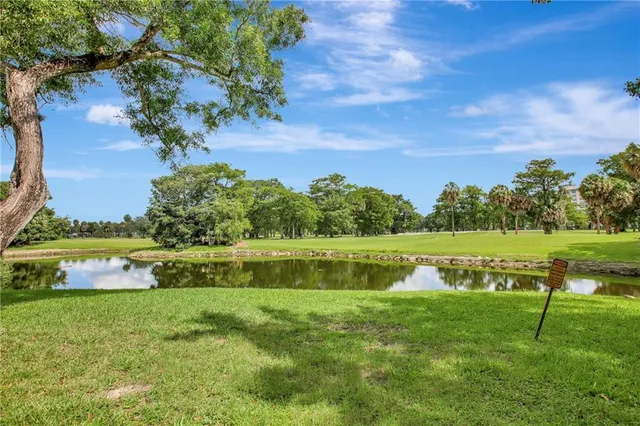 front view of a building with a yard