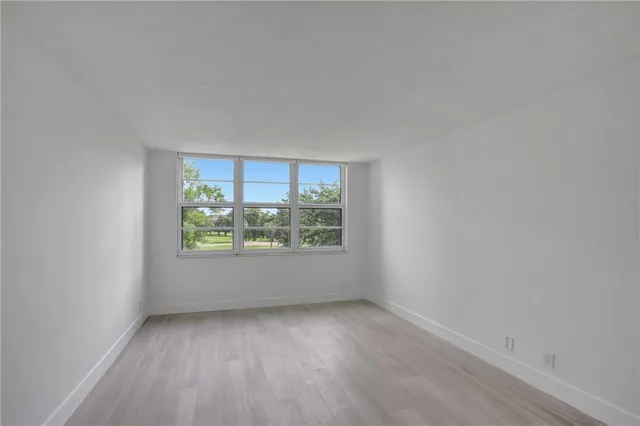 an empty room with a window