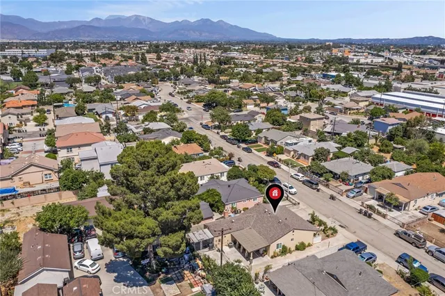 an aerial view of multiple house