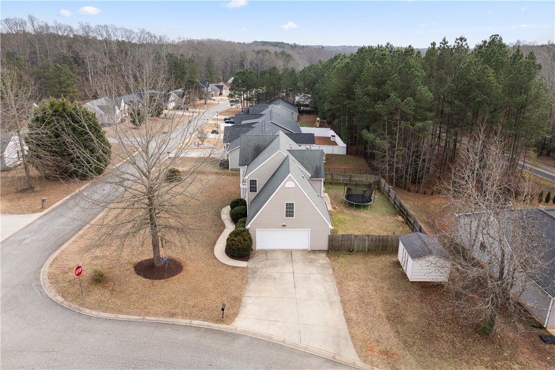 101 Buteos Way Anderson, SC 29621 - Photo 42 of 44 An aerial view captures a charming residence with a well-maintained driveway, inviting you home.