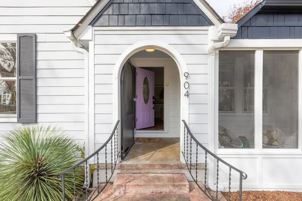 a view of a entryway door of the house
