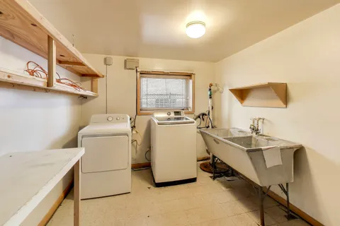 a room with storage and utility