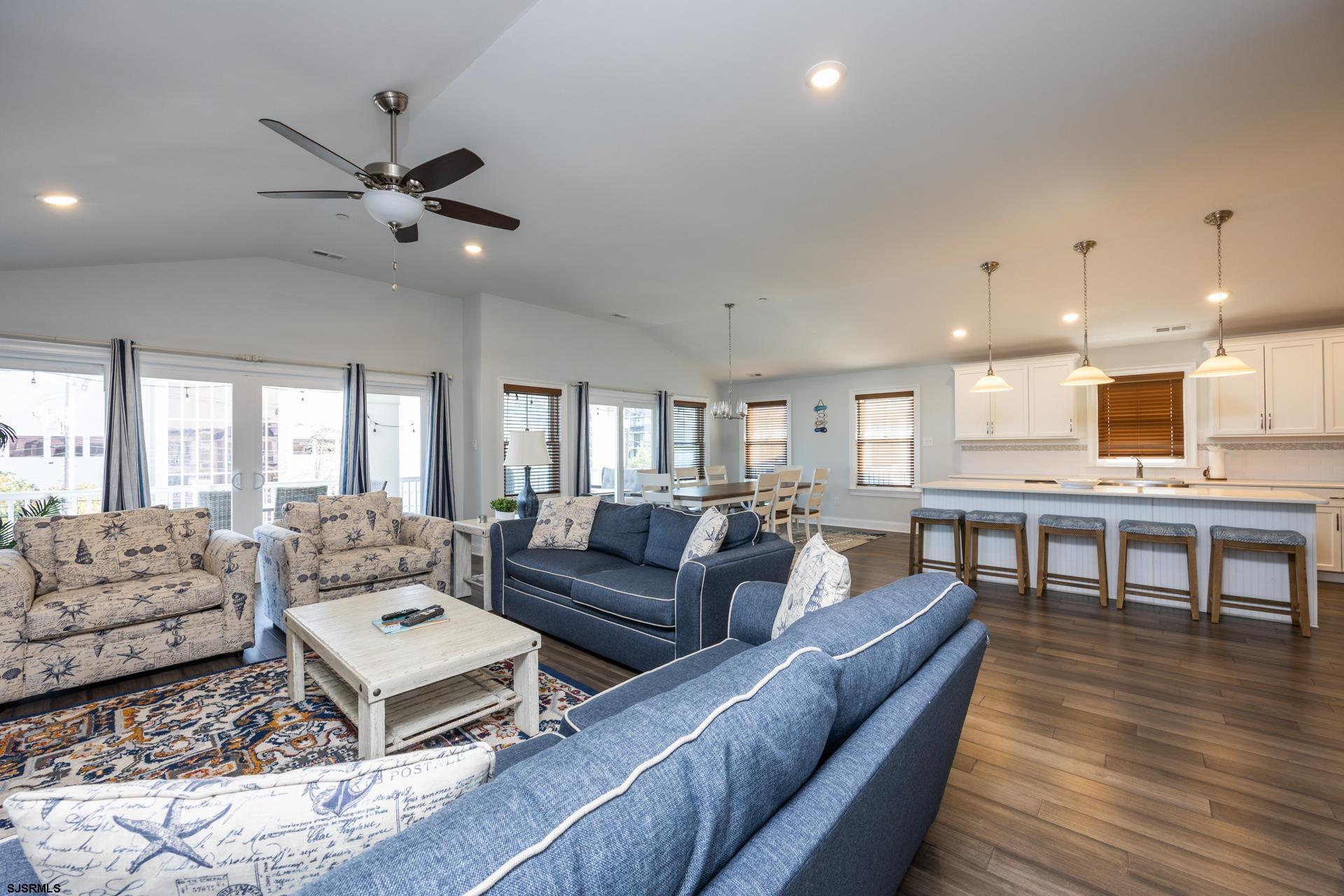 910 Ocean Avenue, Unit C Ocean City, NJ 08226 - Photo 5 of 36 a living room with furniture and kitchen view