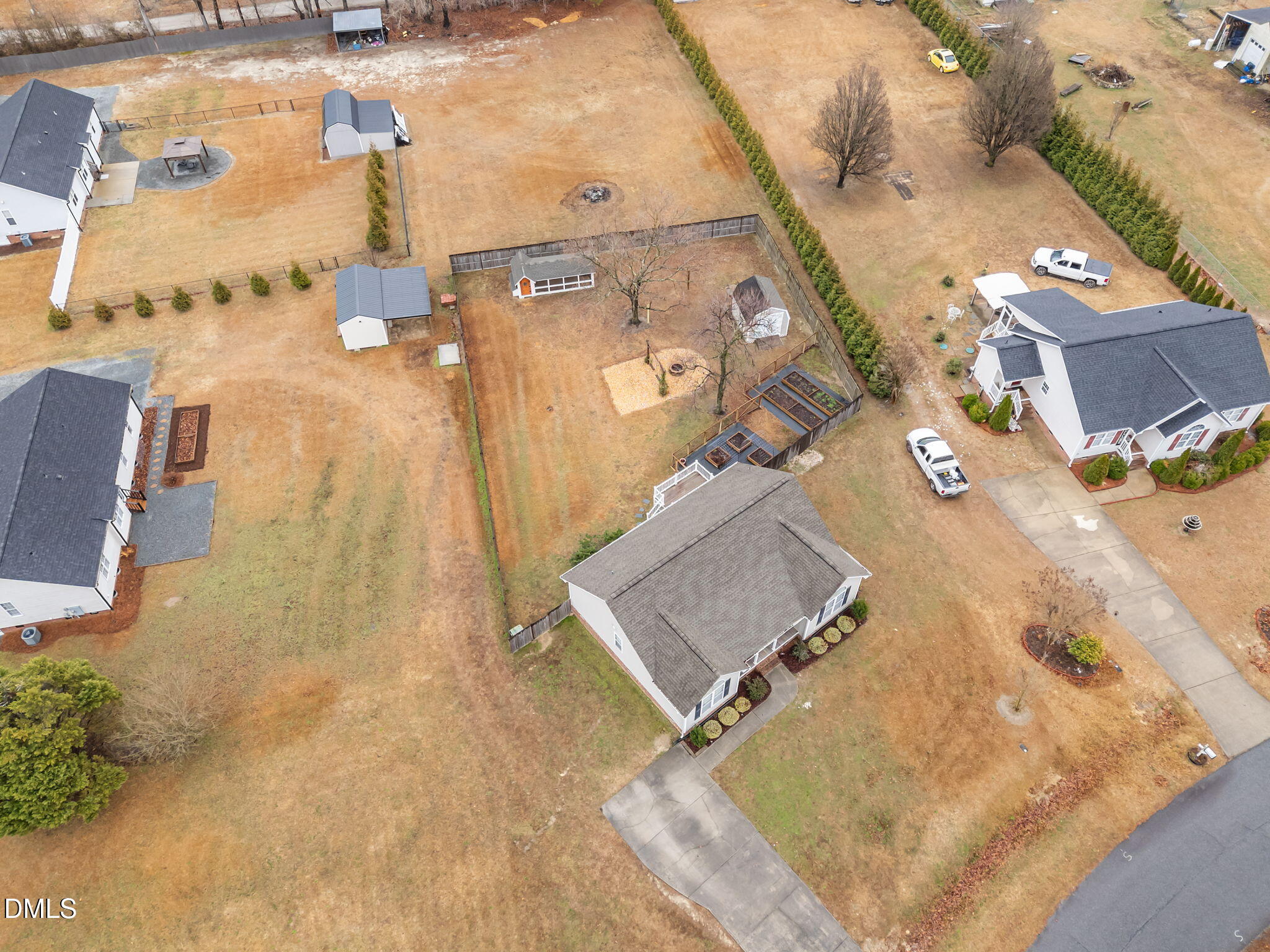 71 Rosa Circle Willow Spring, NC 27592 - Photo 30 of 31 an aerial view of residential houses with outdoor space