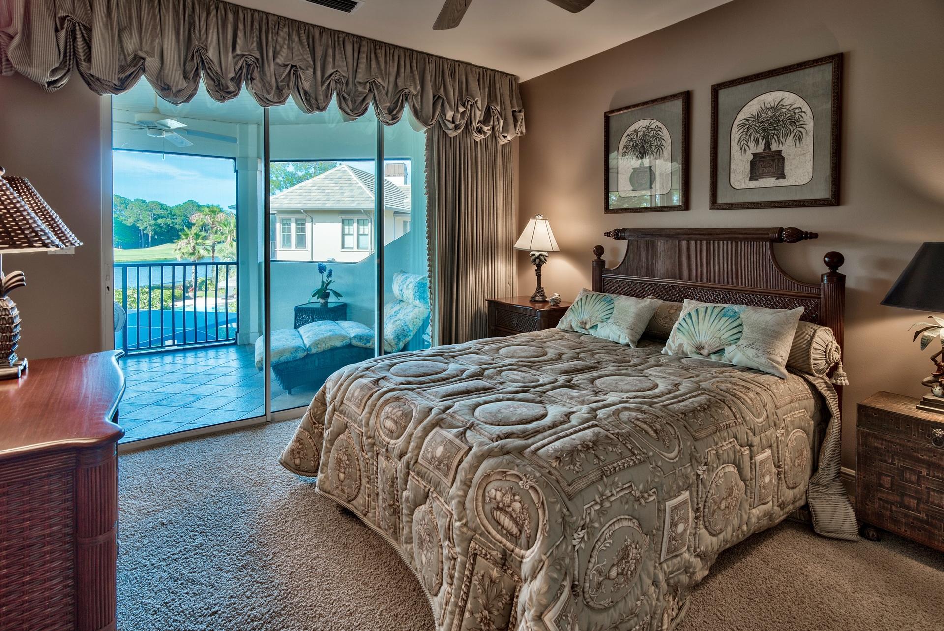 2956 Pine Valley Road Miramar Beach, FL 32550 - Photo 40 of 69 a bedroom with a bed and a large window